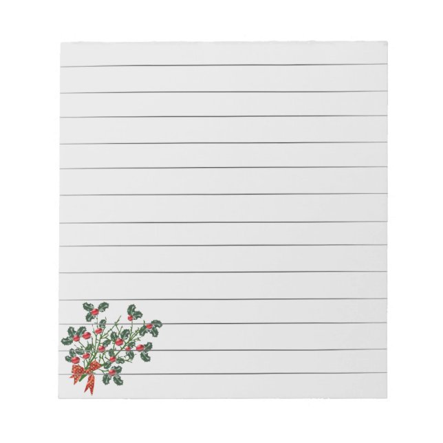 Holly Branch Notepad Notizblock (Vorderseite)