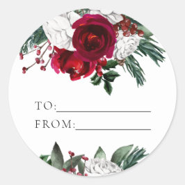 HOLLY Burgundy Gold Floral zu from Gift Stickers
