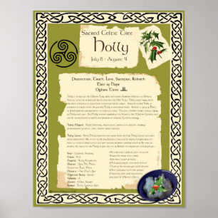HOLLY CELTIC SACRED TREM POSTER