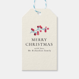 Holly Cherry Frohe Weihnachtsfamilie Personalisier Geschenkanhänger