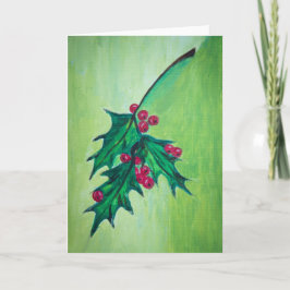 Holly Christmas Card Feiertagskarte