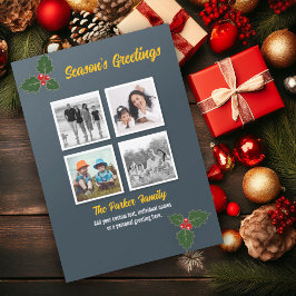 Holly Christmas Card Feiertagskarte