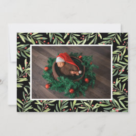 Holly Christmas Foto Feiertagskarte