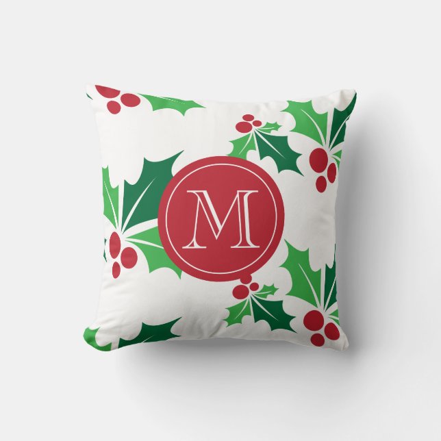 Holly Christmas Kissen (Vorderseite)