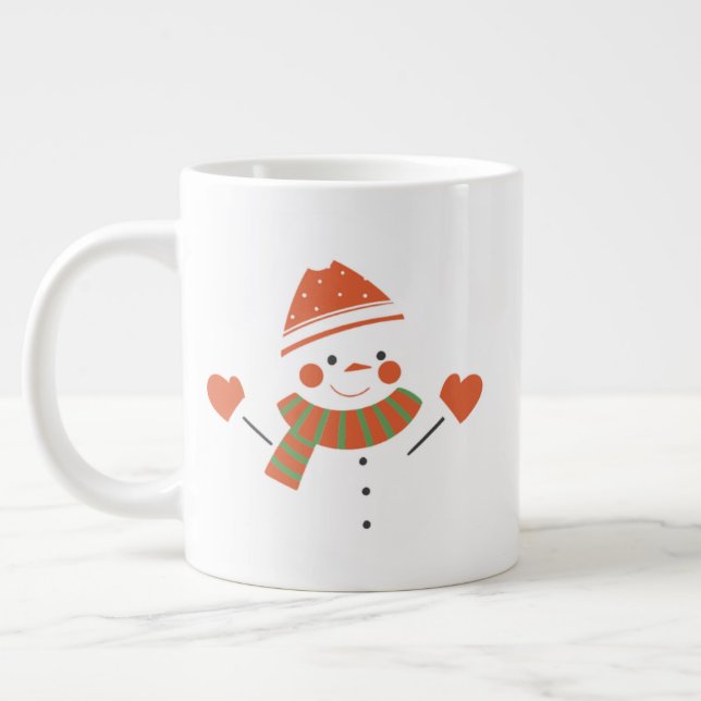 Holly Christmas Mug – Evergreen Holiday Cocoa & Co Jumbo-Tasse (Links)