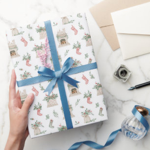 Holly Christmas Pattern Geschenkpapier