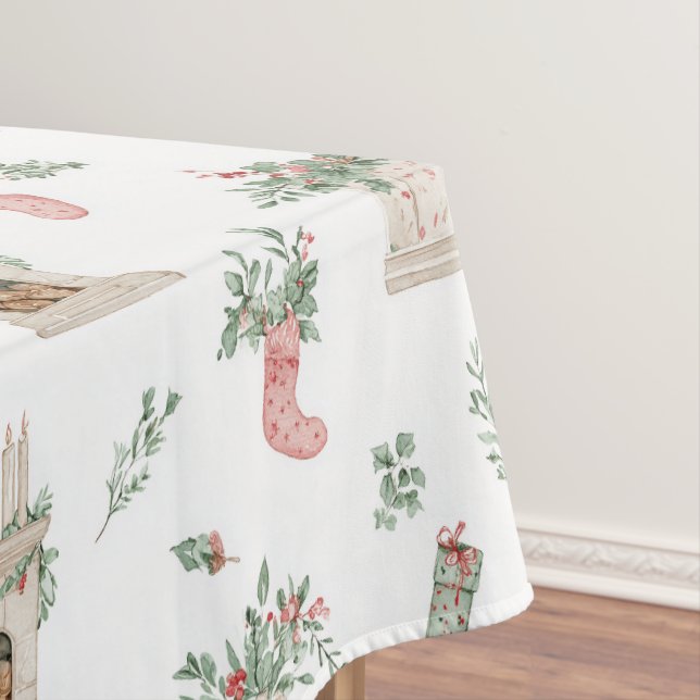 Holly Christmas Pattern Tischdecke (Beispiel)