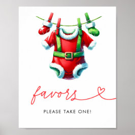 Holly Christmas Santa Baby Duwer Fevor Sign Poster
