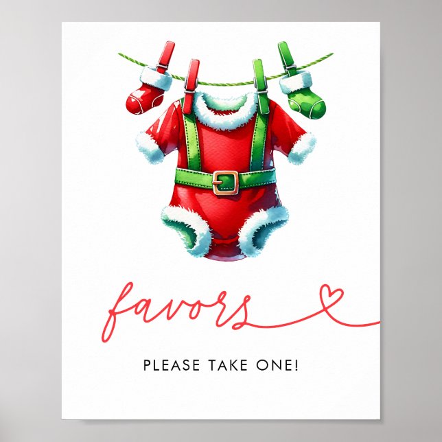 Holly Christmas Santa Baby Duwer Fevor Sign Poster (Vorne)