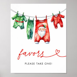 Holly Christmas Santa Baby Duwer Fevor Sign Poster