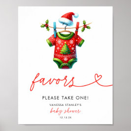 Holly Christmas Santa Baby Duwer Fevor Sign Poster