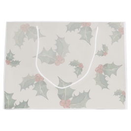 Holly Christmas Vintage Birthday Große Geschenktüte