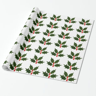 Holly Christmas Wrapping Geschenkpapier