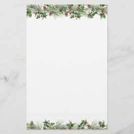 Holly & Cranberries Stationery Briefpapier