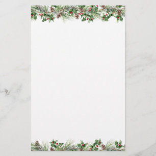 Holly & Cranberries Stationery Briefpapier