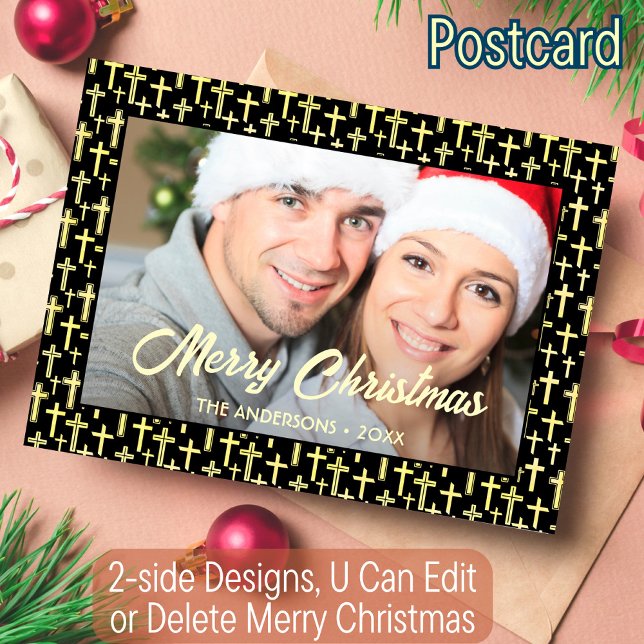 Holly Cross Familie Foto Weihnachten Religiösen Gl (Von Creator hochgeladen)