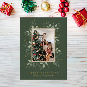 Holly Days   Frohe Weihnachts-Foto Urlaub Postkarte