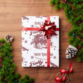 Holly Days Vintage Christmas Geschenkpapier