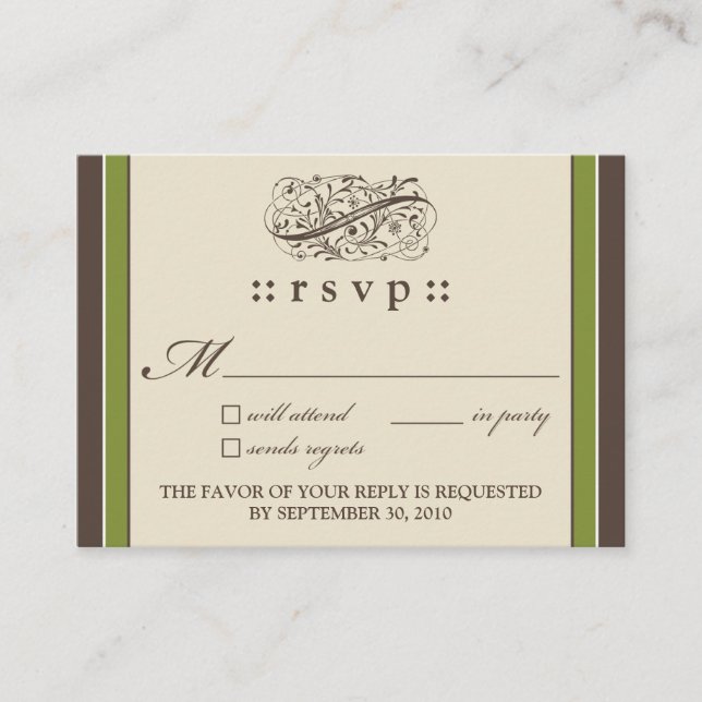 ::holly: Einfach elegant 3.5"x2.5" RSVP Card_v2 Begleitkarte (Vorderseite)