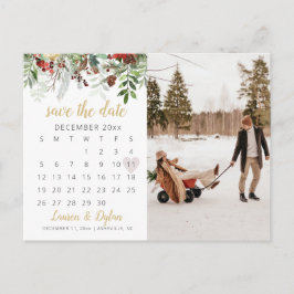 HOLLY Ferien Winter Foto Save the Date Postkarte