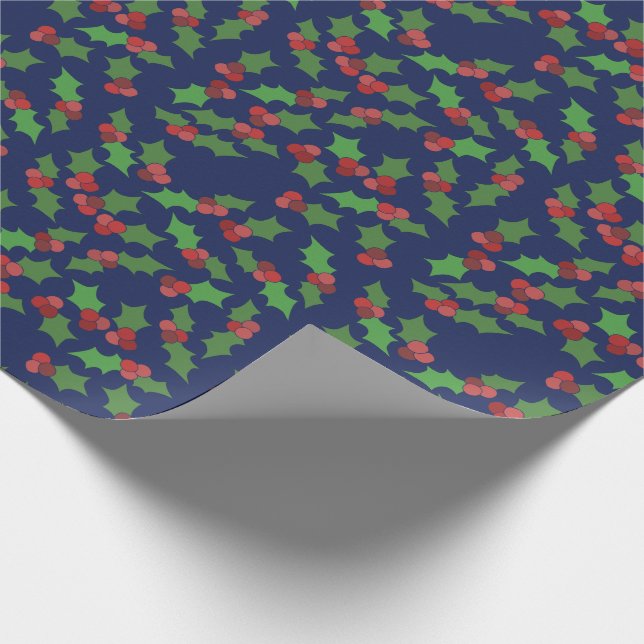 Holly Festive Weihnachten Geschenkpapier (Ecke)