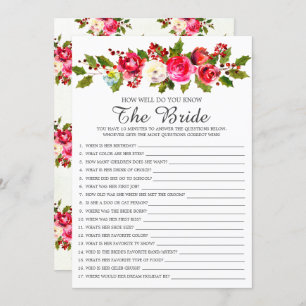 Holly Floral wie gut kennen Sie das Spiel der Brau Einladung