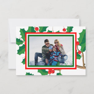 Holly Foto - 3x5 Weihnachtskarte Einladung