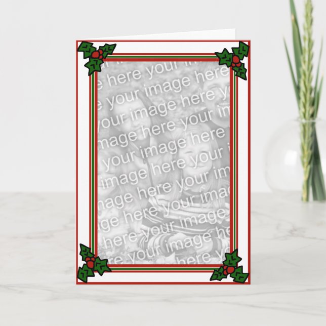 Holly/Foto von Greeting Card Karte (Vorderseite)