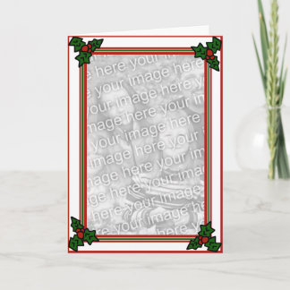 Holly/Foto von Greeting Card Karte