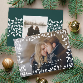 Holly Frame | Immer Merry Foto Feiertagskarte