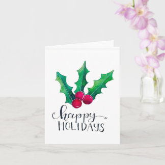 Holly Happy Holidays FOLD-Karte Karte