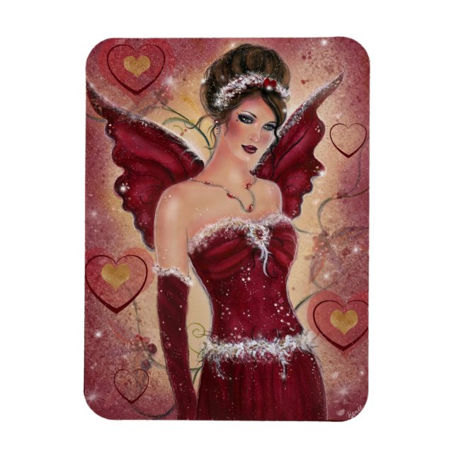 Holly Heart valentine Fee von Renee Magnet (Vertikal)