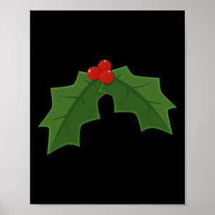 Holly - Heilige Weihnachten und Berries Poster