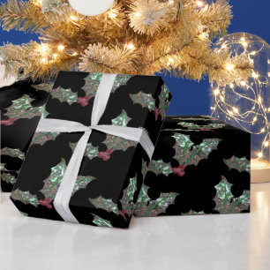 Holly Holiday Festive Chic Geschenkpapier