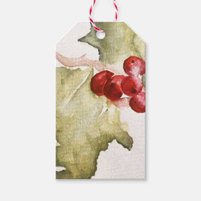 Holly Holiday-Geschenke Tags Geschenkanhänger (Vorderseite)