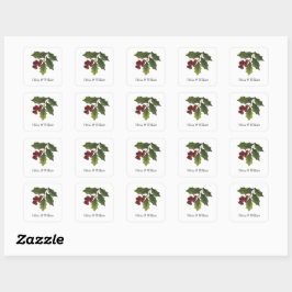 Holly Holiday Wedding Stickers