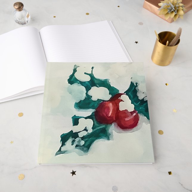 Holly in Snow Gästebuch (Vorderseite offen)