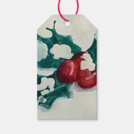 Holly in Snow Geschenkanhänger