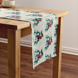 Holly in Snow Kurzer Tischläufer