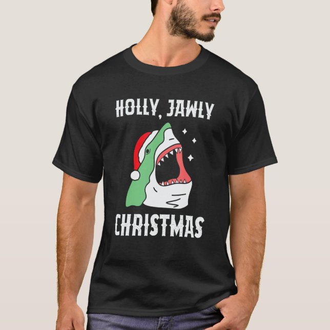 Holly Jawly Christmas  Christmas In July Shark T-Shirt (Vorderseite)