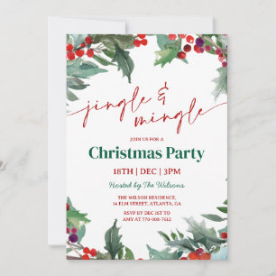 Holly Jingle und Mingle Weihnachtsfeier Einladung