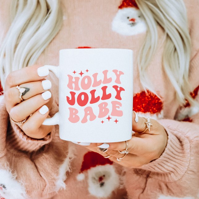 Holly Jolly Babe Weihnachten Kaffeetasse (Von Creator hochgeladen)