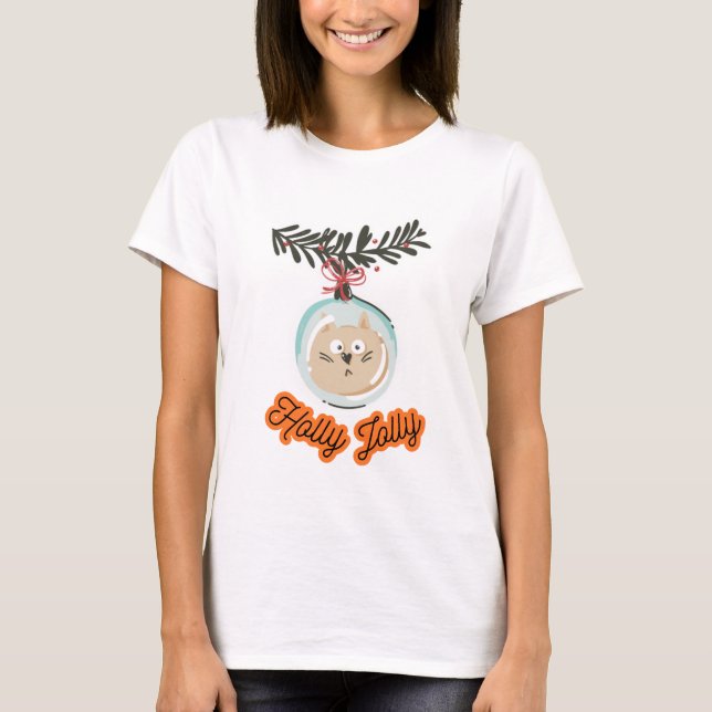 Holly Jolly Basic T - Shirt (Vorderseite)