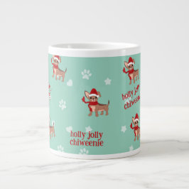 Holly Jolly Chiweenie Jumbo-Tasse