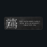 Holly Jolly Christmas Chalkboard Return Address<br><div class="desc">Festive Holly Jolly Christmas holidays return address labels for you to personalise with your family name and address details on a chalkboard background. Designed by Thisisnotme ©</div>