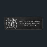 Holly Jolly Christmas Chalkboard Return Address<br><div class="desc">Festive Holly Jolly Christmas holidays return address labels for you to personalise with your family name and address details on a chalkboard background. Designed by Thisisnotme ©</div>