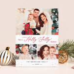 Holly Jolly Christmas Chic Gold Confetti 3 Foto Feiertagskarte<br><div class="desc">Senden Sie Ihre Weihnachtswünsche mit diesen Holiday Foto Cards mit Gold Confetti und einem handgeschriebenen Skript, um Ihre Begrüßungsnachricht zu markieren. (1) Für weitere Anpassungen klicken Sie bitte auf den Link "Weiter anpassen" und verwenden Sie unser Designwerkzeug, um diese Vorlage zu ändern. (2) Wenn Sie Thicker-Papiere / Matte Finish bevorzugen,...</div>