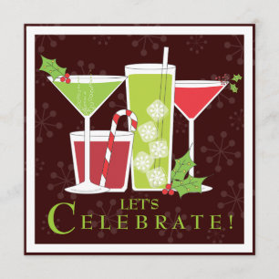 Holly Jolly Christmas Cocktail Party Einladung