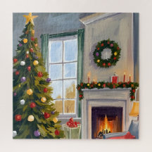 Holly Jolly Christmas | Fireplace Tree Merry