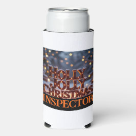 Holly Jolly Christmas Inspector Fun Selters Dosenkühler